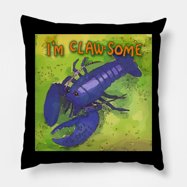 I'm Claw-Some - Lobster Saying Pillow by WelshDesigns