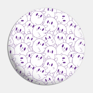 Kawaii Bunnies Purple Pin