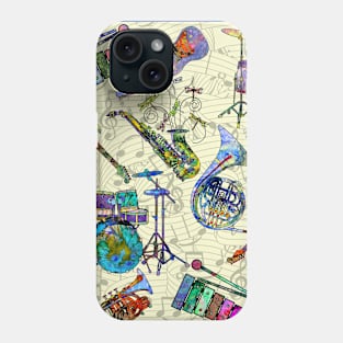 Colorful Musical Instruments Phone Case