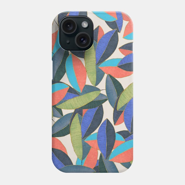 Ficus tropical leaves Phone Case by Elbuenlimon