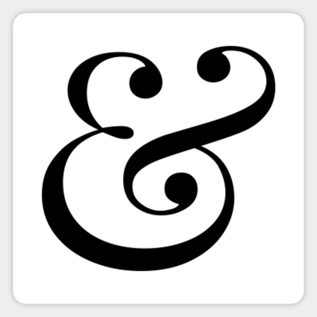 Ampersand on White - Ampersand - Magnet | TeePublic