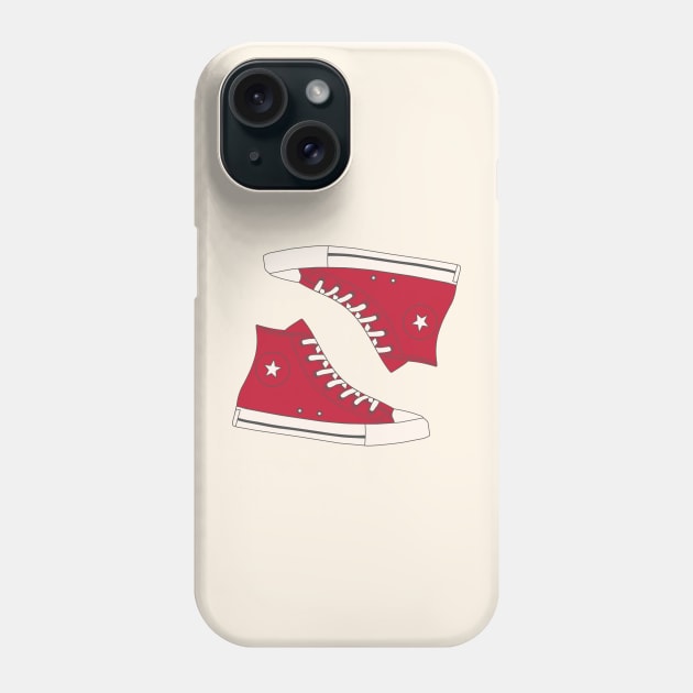 Red High Top Sneakers Phone Case by kolakiss