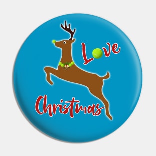 Tennis Love Christmas Pin