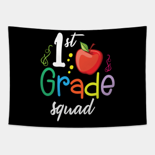 1st Grade Squad Teacher Student Happy Back To School Day Tapestry