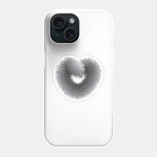 Beautiful Black And White Love With Fur Phone Case