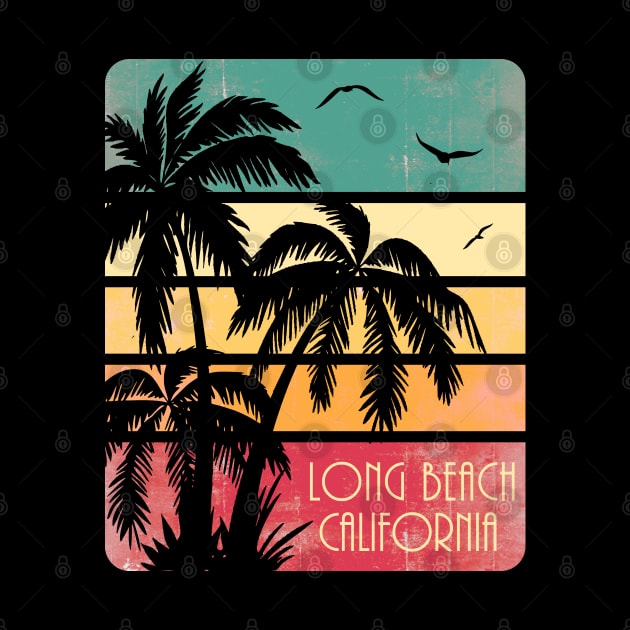 Long Beach California Vintage Summer by Nerd_art