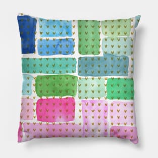 Abstract with holden hearts Pillow