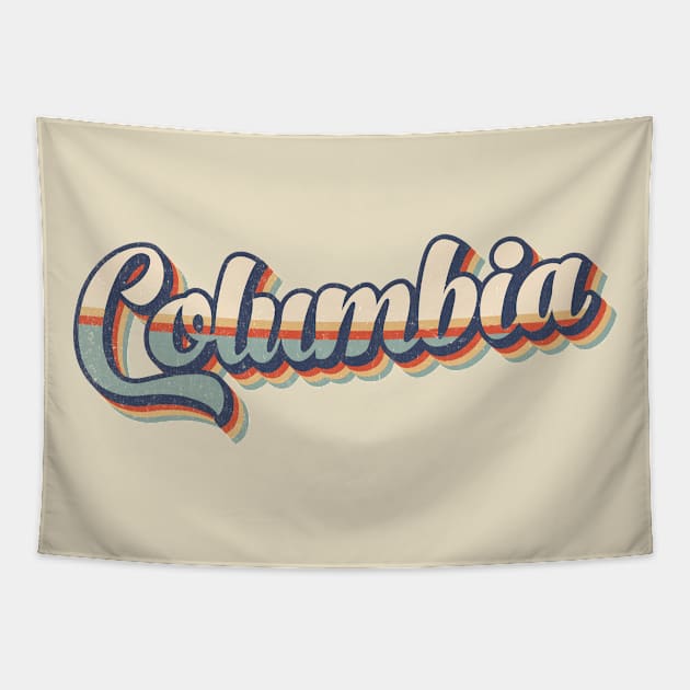 Columbia // Retro Vintage Style Tapestry by Stacy Peters Art