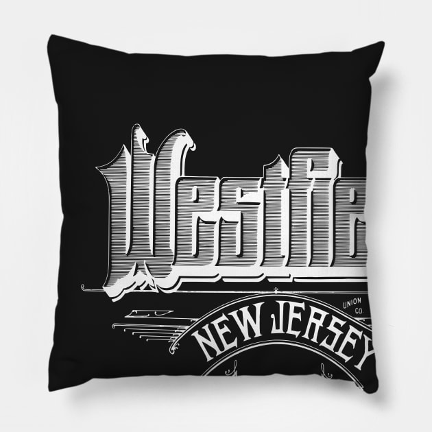 Vintage Westfield, NJ Pillow by DonDota