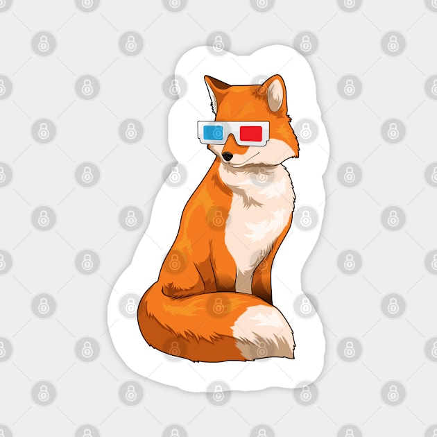 Fox Glasses Magnet by Markus Schnabel