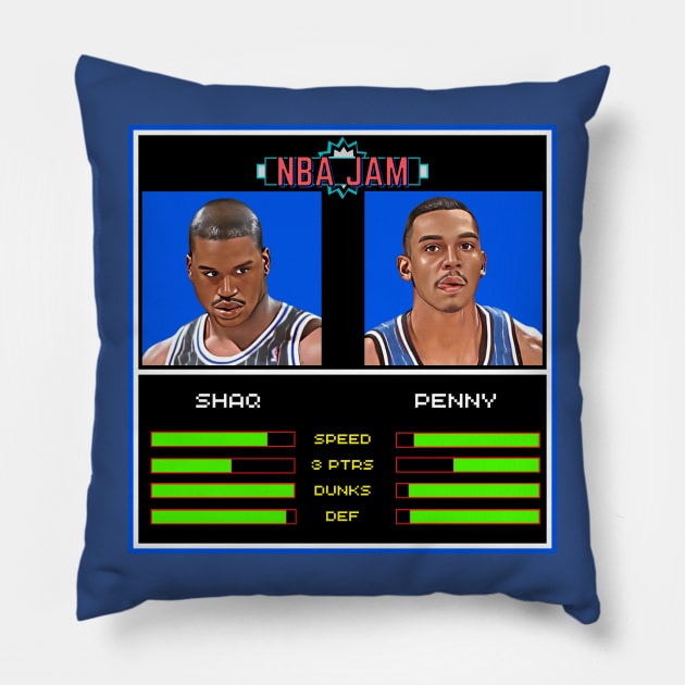 Shaq & Penny - NBA Jam Edition Pillow by M.I.M.P.