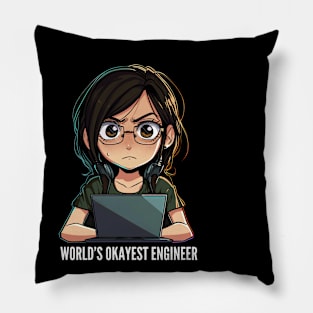 World's Okayest Engineer v4 Pillow