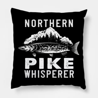 Northern Pike Whisperer Funny Fishing Humor Pillow