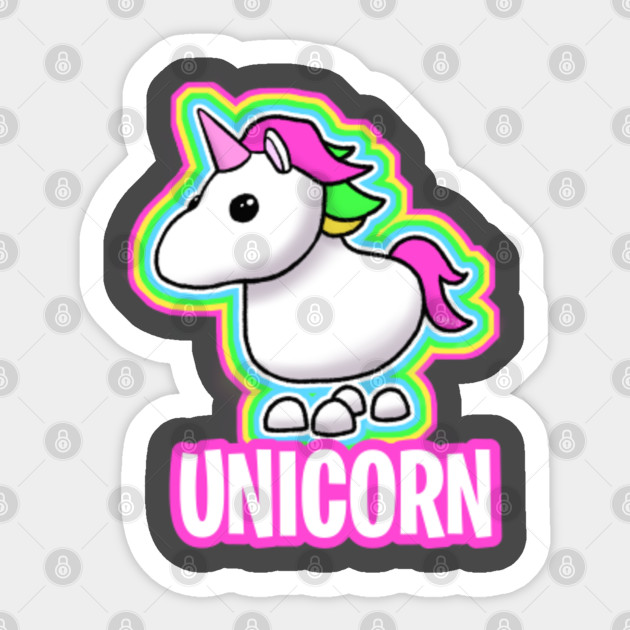 Rainbow Unicorn Adopt Me Roblox Sticker Teepublic - rainbow cute 3 roblox