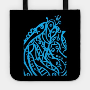 Very beautiful decorative blue abstract lines Tote