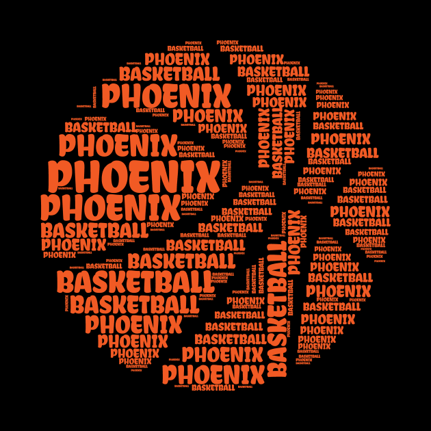 Phoenix Typography Design Basketball by jodotodesign