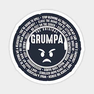 GRUMPA white Magnet