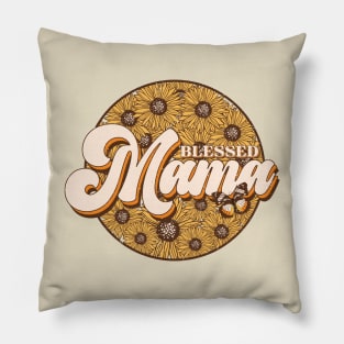 Blessed Mama, Sunflower Mom Pillow