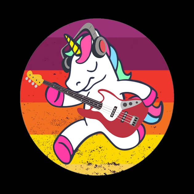 Unicorn rocker rock music guitar band by KK-Royal