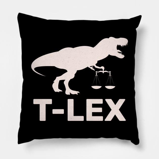 Funny T-Rex Lawyer Pillow by sqwear