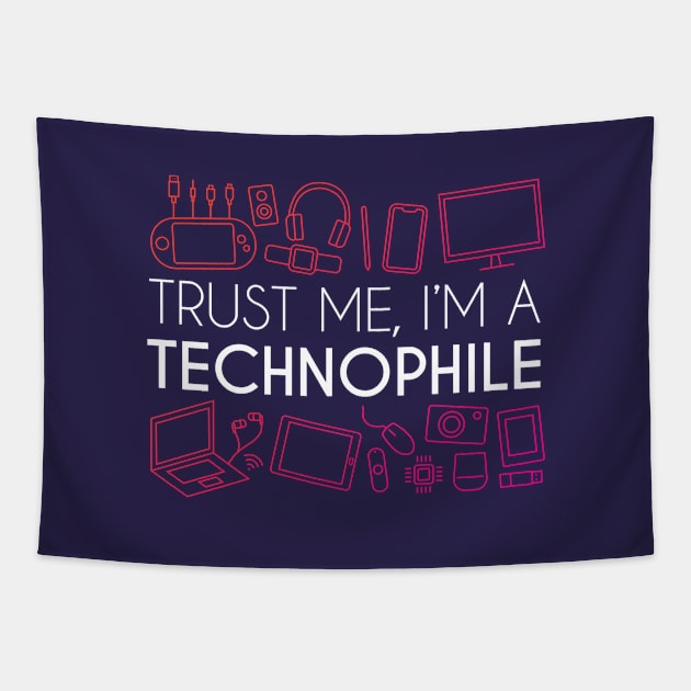 Trust Me, I'm A Technophile Tapestry by GeekMeOut