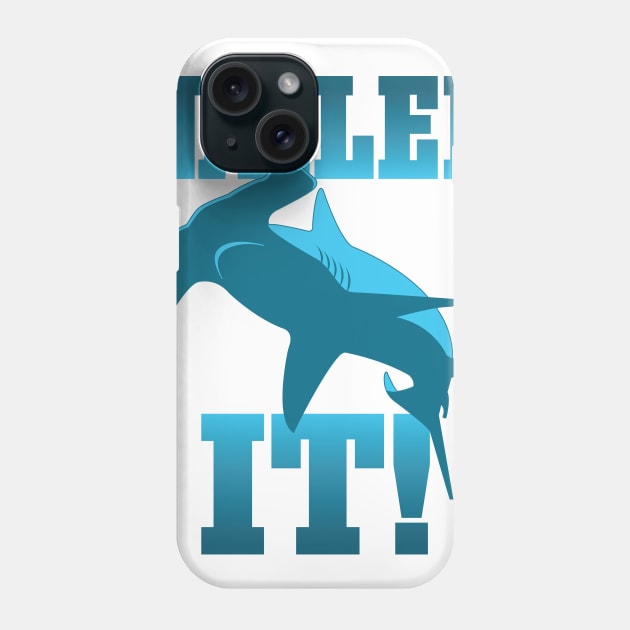 Funny Skateboarder Stuff - Faded Nailed It Hammerhead Shark graphic Phone Case by Vector Deluxe