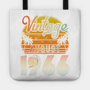 Summer Vintage August 1966 Happy Birthday 54 Years Old To Me Papa Daddy Brother Uncle Son Cousin Tote