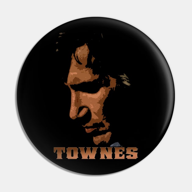 Townes Van Zandt Portrait Design Pin by HellwoodOutfitters