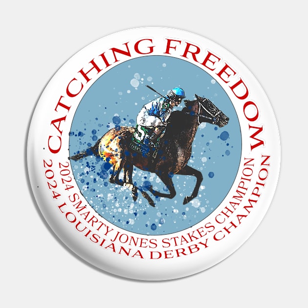 2024 Kentucky Derby Contender Catching Freedom design Pin by Ginny Luttrell