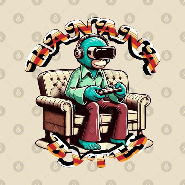 Monkey Master Gamer - Turquoise Tech Trendsetter by TimeWarpWildlife