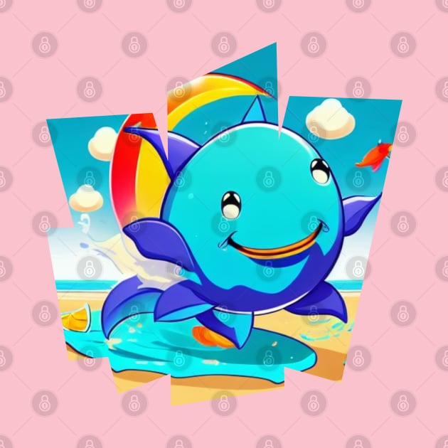 Beautiful baby blue dolphin by ShopColDigital