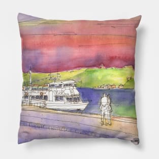 river cruises at sunset. Pillow