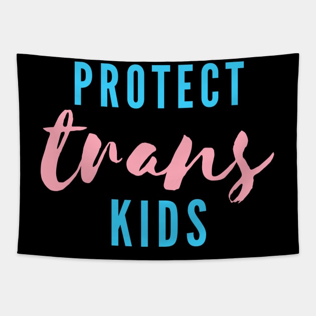 Protect Trans Kids LGBT Youth flag colours Tapestry by JustSomeThings