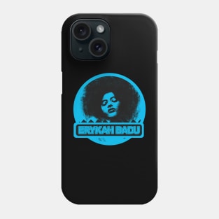 Erykah Badu EB aesthetic turquoise blue color Phone Case