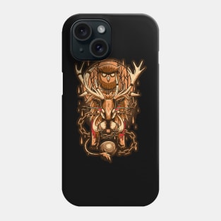 owl and deer Phone Case