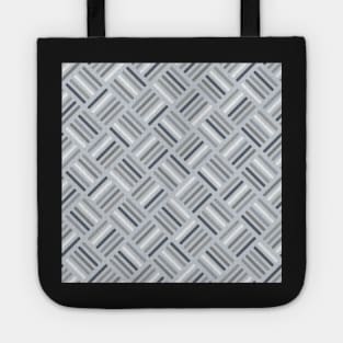 Herringbone Pattern Slate Grey and Stone Tote