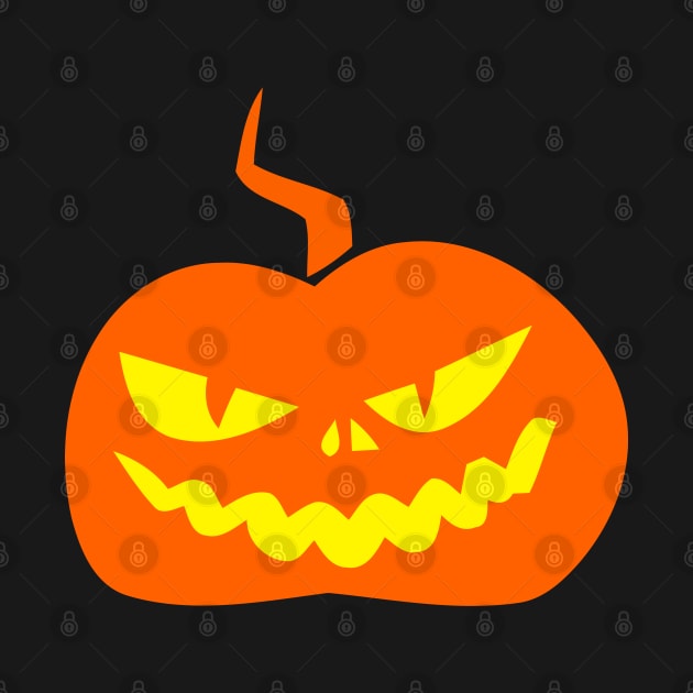 Halloween Jack O' Lantern Evil Face by koolteas