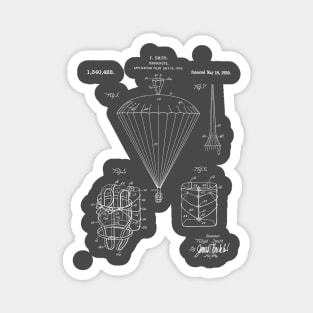Parachute Patent - Sky Diving Art - Antique Magnet