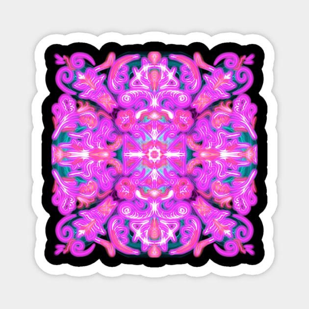 Lilac neon light Magnet by maryglu