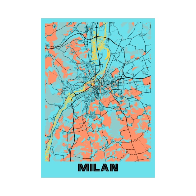 Map of Milan by JAG2B