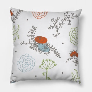 Elegance Seamless pattern with flowers Pillow