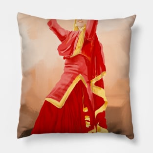 Punjabi Girl in Red Pillow