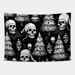 Black Christmas pattern Tapestry