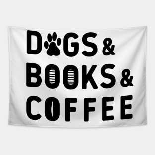 Dogs books coffee Tapestry