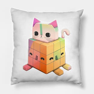 cat cube cute kawaii, t-shirt. Pillow