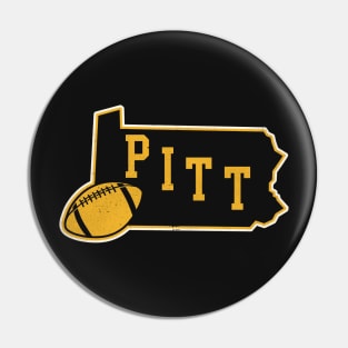 Pittsburgh Football State Outline Pin