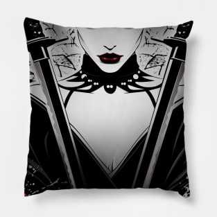 Geishas and Bushido, Eastern Culture Graphic T-shirt 17 Pillow