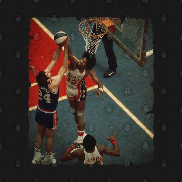 Julius Erving blocking a Bobby Jones Shot by Wendyshopart