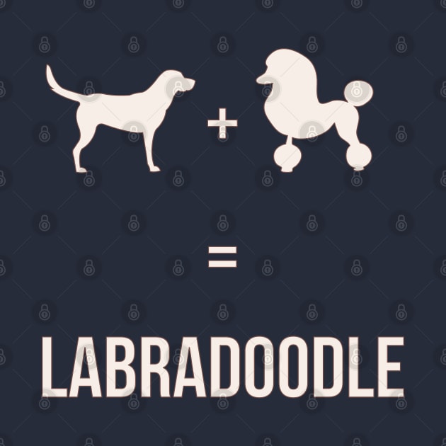 Labrador + Poodle = Labradoodle - Puppy Dog Silhouette by PozureTees108