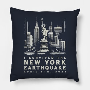 I Survived The New York Earthquake Pillow